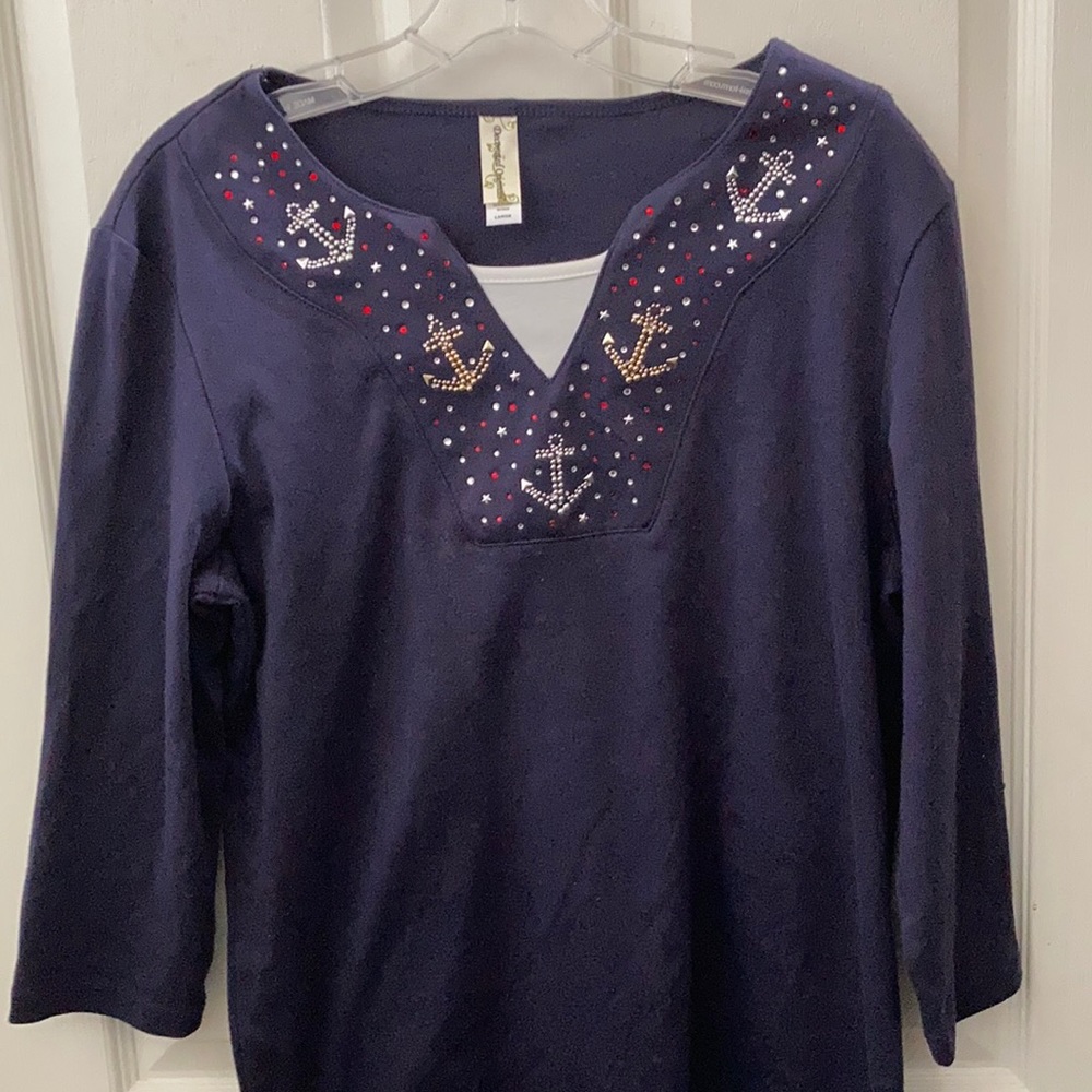 FINAL MARKDOWN Decorated originals nautical tee large